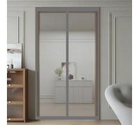 Mosquitera Magnetica 90 x 135 cm Junta Magnética de Arriba a Abajo, sin Taladrar, Transpirables, Resistente Al Viento Cortina Magnética Antiinsectos para Puerta Corredera, Gris