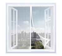 Mosquitera Magnética 90 x 135 cm Varios Tallas, Cierre Automático, No Requiere Herramientas, Mantiene El Aire Fresco Mosquitera Imantada Ventana para Todas Las Ventana, Blanco