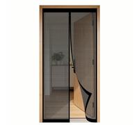 Mosquitera Magnetica 90 x 150 cm Junta Magnética de Arriba a Abajo, sin Taladrar, Transpirables, Resistente Al Viento Cortinas Antimosquitos para Puerta Exterior, Negro