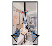 Mosquitera MagnéTica,AdsorcióN MagnéTica Plegable Anti Mosquito Insecto Mosquitera,Evita Paso De Insectos,Para Cocina Estar Dormitorio- Black-c|| 160x220cm(62x86inch)