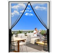Mosquitera magnética extra grande para cenador al aire libre, cortina mosquitera de cierre automático, 220 cm de ancho x 235 cm de alto, barrera invisible para moscas, protección de tamaño especial