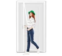 Mosquitera Magnética para contra Insectos Pasar El Aire Evita el Paso de Insectos para Cortina de Sala de Estar la Puerta Blanco,150x230cm