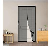 Mosquitera Magnetica para Puert 107 x 234 cm sin Taladrar Cortina Mosquitera Exterior Cierre Automático Cortina de Puerta para La Sala de Estar Del Balcón, Negro