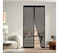 Mosquitera Magnetica para Puert 156 x 212 cm sin Taladrar Cortina Mosquitera Exterior Cierre Automático Ventanasmagnetica para La Sala de Estar Del Balcón, Negro