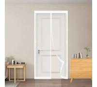 Mosquitera Magnetica para Puert 81 x 212 cm sin Taladrar Cortina Mosquitera Exterior Cierre Automático Cortina de Puerta para La Sala de Estar Del Balcón, Blanco