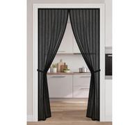 Mosquitera Magnética para Puerta 100 x 177 cm Cierre Magnético de Arriba a Abajo Mosquiteras para Puertas Montaje Fácil de Pegar Mantiene El Aire Fresco en El Interior, Negro