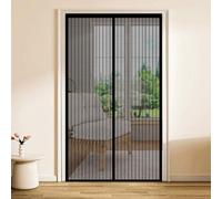 Mosquitera Magnética para Puerta 100 x 205 cm Cierre Automático Resistente Mosquitera para Puerta Fácil Instalación sin Taladrar para Exterior Cocina Balcón y Patio, Negro