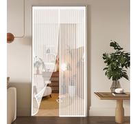Mosquitera Magnética para Puerta 100 x 272 cm Antimosquito con Imanes Cierre Automático Puerta de Malla Magnética Mantiene El Aire Fresco para Del Balcón, Patio, Blanco