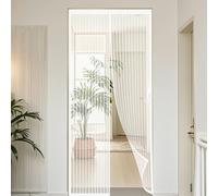Mosquitera Magnética para Puerta 100 x 282 cm Antimosquito con Imanes Cierre Automático Mosquitera para Puerta Fácil Instalación sin Taladrar para Salón Balcón Corredor Cocina, Blanco