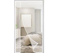 Mosquitera Magnética para Puerta 100x205cm Puerta de Malla Magnética Mosquitera Magnético para Puertas Ventanas Cierre Magnético Mantiene el Aire Fresco en el Interior Blanco