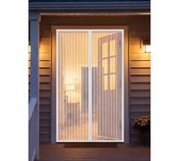 Mosquitera Magnética para Puerta 101 x 182 cm Varios Tallas Cortina Mosquitera Puerta Montaje Fácil de Pegar Apto para Niños y Mascotas, Blanco