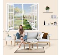 Mosquitera Magnética para Puerta 103 x 192 cm Adsorción Magnética Plegable Fácil de Instalar Puerta Mosquitera para de Balcón de Terraza, Blanco