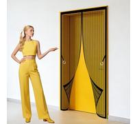 Mosquitera Magnética para Puerta 106 x 230 cm Imanes para Un Autocierre Automáticamente Mosquitera Magnética Resistente a La Rotura para Puerta Del Balcón, Patio, Negro