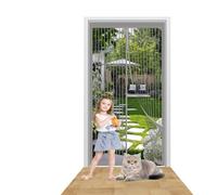 Mosquitera Magnética para Puerta 108 x 187 cm Cierre Automático Mosquitera Puertas Mantiene El Aire Fresco para Puerta Del Balcón Puerta Patio, Gris