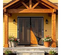 Mosquitera Magnética para Puerta 109 x 175 cm Cierra Automáticamente, Fácil Instalación sin Taladrar Magnético Cortina para Protección Contra Insectos para Balcón, Entrada, Negro