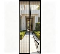 Mosquitera Magnética para Puerta 110 x 164 cm Automáticamente Imanes Potentes Magnético Automático Fácil de Instalar para Puerta Exterior de Balcón Patio, Negro