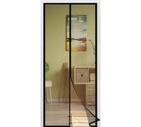 Mosquitera Magnética para Puerta 110 x 170 cm Cortina Magnética para Puertas Cierre Magnético de Arriba a Abajo, Automáticamente, Mantiene El Aire Fresco, para Patio Balcón, Negro