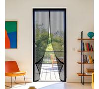 Mosquitera Magnética para Puerta 111 x 264 cm Magnético Automático Rede Mosquito Porta Magnética Resistente para Dormitorio Balcón Sala de Estar Puerta de Patio, Negro