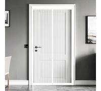 Mosquitera Magnética para Puerta 117 x 187 cm Cierre Automático Mosquitera Magnética Puerta Fácil Instalación Fácil para Niños y Mascotas, Blanco