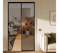 Mosquitera Magnética para Puerta 120 x 235 cm Antimosquito con Imanes Cierre Automático Cortina Hecha de Malla Mantiene El Aire Fresco para Puerta Del Balcón, Patio, Negro