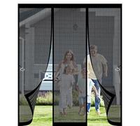 Mosquitera Magnética para Puerta 120 x 235 cm Transpirables, Antimosquitos Cortina Mosquitera Puerta Exterior Mantiene El Aire Fresco para Puertas Metálicas, Puertas de Rv, Negro