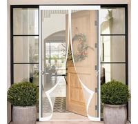 Mosquitera Magnética para Puerta 127 x 207 cm Proteger a su Familia Cortina Mosquitera Puerta Exterior Se Cierra Automáticamente para Exterior, de Balcón/Patio, Blanco