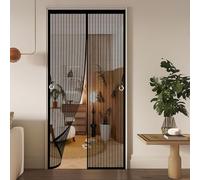 Mosquitera Magnética para Puerta 135 x 140 cm Antimosquito con Imanes Cierre Automático Puerta de Malla Magnética Mantiene El Aire Fresco para Del Balcón, Patio, Negro