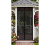 Mosquitera Magnética para Puerta 135 x 171 cm Kit de Instalación Completo Mosquitera Magnética Puerta No Requiere Herramientas Apto para Niños y Mascotas, Negro