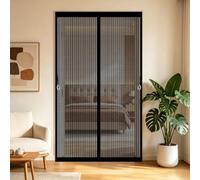 Mosquitera Magnética para Puerta 140 x 190 cm Cierra Automáticamente, Fácil Instalación sin Taladrar Magnético Cortina para Protección Contra Insectos para Cocina, Comedor, Negro