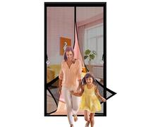 Mosquitera Magnética para Puerta 149 x 269 cm Contra Respirable, con Imanes Cortina Mosquitera Magnética Fácil Instalación, Mantiene El Aire Fresco para Garaje O Patio, Negro