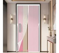 Mosquitera Magnética para Puerta 151 x 284 cm Antimosquito con Imanes Cierre Automático Mosquitera Puerta Exterior Fácil Instalación sin Taladrar para Salón Balcón Corredor Cocina, Blanco