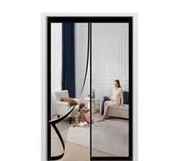 Mosquitera Magnética para Puerta 154 x 233 cm Se Cierra Automáticamente Mosquitera Puertas Fácil Instalación sin Taladrar para Puerta Exterior de Balcón/Patio, Negro