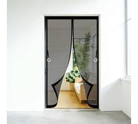 Mosquitera Magnética para Puerta 165 x 70 cm Cierre Automático con Imanes Potentes Resistente a La Rotura Transpirables Puerta Mosquitera para Puertas Del Balcón, Negro
