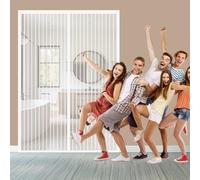 Mosquitera Magnetica para Puerta 168 x 211 cm sin Taladrar Cortina Mosquitera Exterior Cierre Automático Cortina de Puerta para La Sala de Estar Del Balcón, Blanco