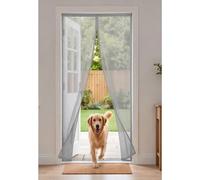 Mosquitera Magnética para Puerta 177 x 209 cm Varios Tallas Mosquiteras para Puertas No Requiere Herramientas Apto para Niños y Mascotas, Gris