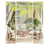 Mosquitera Magnética para Puerta 180x200cm, Cortina Protectora Contra Insectos, Se Cierra Automáticamente, Malla Antimoscas Mosquitera para Puerta de Balcón Fácil Instalación sin Taladrar
