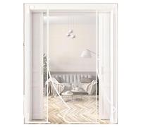 Mosquitera magnética para puerta, 190x225 cm, la cortina magnética es ideal para puertas de patio, puertas de balcón y puertas de sótano, blanco