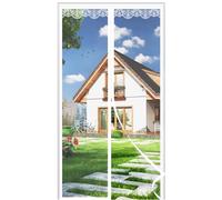 Mosquitera Magnética para Puerta 200x190cm, Cortina Protectora Contra Insectos, Se Cierra Automáticamente, Malla Antimoscas Mosquitera para Puerta de Balcón Fácil Instalación sin Taladrar