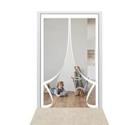 Mosquitera Magnética para Puerta 209 x 196 cm Mantiene El Aire Fresco en El Interior Mosquitera Puertas Fácil Instalación sin Taladrar para Puertas Correderas/Terraza, Blanco