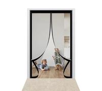 Mosquitera Magnética para Puerta 210 x 218 cm Mantiene El Aire Fresco en El Interior Mosquitera Puertas Fácil Instalación sin Taladrar para Puertas Correderas/Terraza, Negro