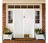 Mosquitera Magnética para Puerta 224 x 128 cm Antimosquitos con Imanes Protección Contra Insectos Que Entre Aire Fresco Fácil Instalación sin Taladrar, Blanco