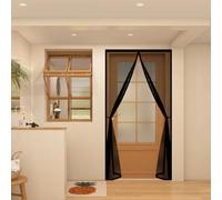 Mosquitera Magnética para Puerta 45 x 100 cm Se Cierra Automáticamente, Anti-Insectos Cortina de Malla Fácil Instalación, sin Taladrar para Puerta Exterior Balcón, Negro