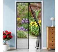 Mosquitera Magnética para Puerta 54 x 178 cm Automáticamente Imanes Potentes Mosquiteras para Puertas Fácil de Instalar para Puerta Exterior de Balcón Patio, Negro