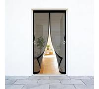 Mosquitera Magnética para Puerta 55 x 110 cm Fácil Instalación sin Taladrar Protección Contra Insectos Resistente Antimosquitos Puerta Magnética para Puertas Del Balcón, Negro