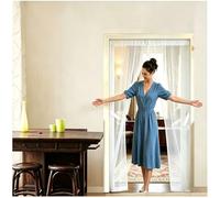 Mosquitera Magnética para Puerta 60 x 165 cm Cierre Automático, sin Taladrar Cortinas Mosquiteras Fácil Instalación, Mantiene El Aire Fresco para Puerta Doble Balcón, Blanco