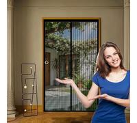 Mosquitera Magnética para Puerta 65 x 135 cm con Imanes, Cierra Automáticamente Cortinas Mosquiteras Anti-Insectos, Resistente, Fácil Instalación Adiós a Los Mosquitos, Negro