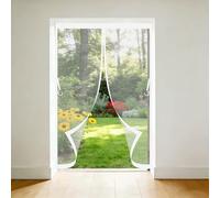 Mosquitera Magnética para Puerta 65 x 160 cm Cierre Automático con Imanes Potentes Resistente a La Rotura Transpirables Mosquitera Imantada Puerta para Ventanas, Blanco