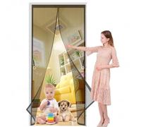 Mosquitera Magnética para Puerta 65 x 190 cm Contra Respirable, con Imanes Mosquiteras Magnéticas Fácil Instalación, Mantiene El Aire Fresco Adiós a Los Mosquitos, Negro