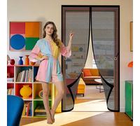 Mosquitera Magnética para Puerta 72 x 251 cm Varios Tallas Anti Mosquito Insecto Mosquiteras Fácil Instalación sin Taladrar para Todos Los Tamaños de Puertas, Negro