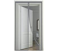 Mosquitera Magnética Para Puerta 75x210cm Totalmente Magnética Cortina Autocierre Evita Entrada Insectos Para Balcón Patio Puerta Salón - Gris